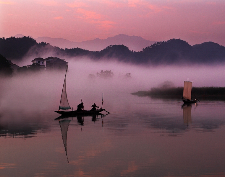 554 - HOMEBOUND FISHERMEN - BAI ZHIBING - china.jpg